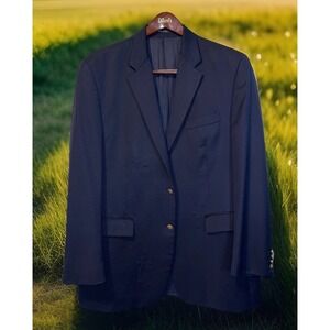 Chaps Ralph Lauren Blazer Men‎ 44L Black Business Wedding Resort